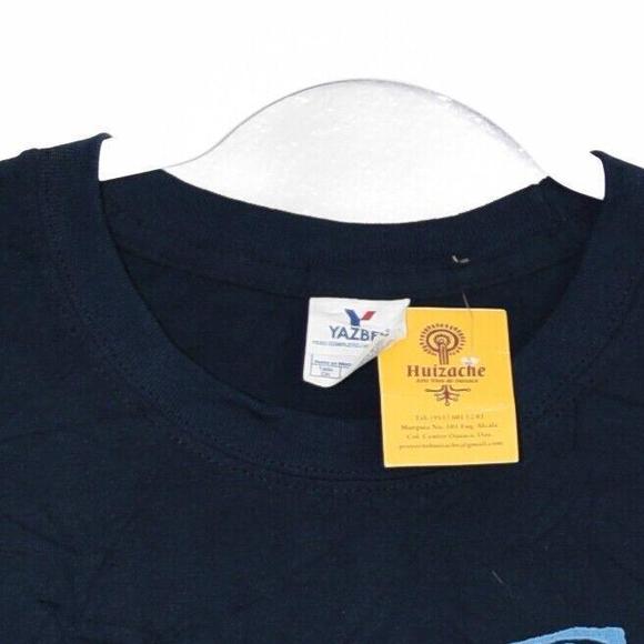 Yazbek Men Black Graphic T Shirt Posada Pullover Crewneck Short Sleeve Small NWT - Picture 6 of 6